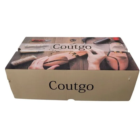 COUTGO Women's Square Toe Mules Snakeskin High Heel Ankle Boots Beige Size 10 - Picture 10 of 11